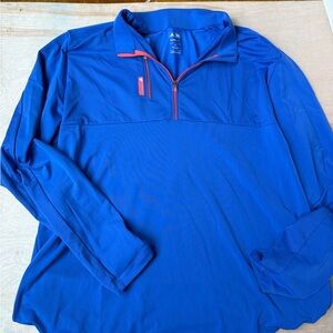 Adidas Blue Golf Quarter-Zip Pullover